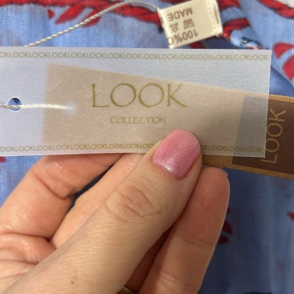 Look Blue and Red Nautical Scarf/Wrap - Picture 5 of 5